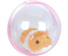 Tobar - 28771 - Peluche animée hamster qui cours dans sa boule, Collection Animigos