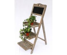 DanDiBo Echelles à Fleurs en Bois 12061 avec Tableau Noir Hauteur 110cm Porte Fleurs Echelle à Fleurs