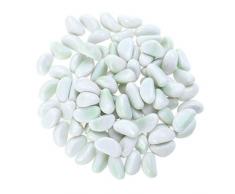 POPETPOP 500g Cailloux Décoratifs Daquarium, Verre de Cristal Pierre, Graviers Polis Artificiels pour Jardin Réservoir de Poissons Vase et Dartisanat Décoration (Blanc)