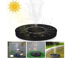 Fontaine Solaire Pour étang, Pompe à Eau Extérieure Avec 6 Accessoires de Pulvérisation deau, 2020 Pompe Solaire Flottante Pour Bassin de Jardin, Réservoir à Poissons, Bain doiseaux