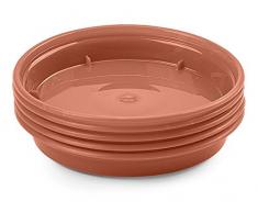 Whitefurze G04114 Lot de 5 soucoupes pour Pot de Fleurs Terre Cuite 7,5/10 cm