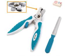 TAKIT Coupe Ongles Chiens et Chats - GARANTIE À VIE - Coupe Griffe Avec Limite De Sécurité - Lime À Griffes Incluse