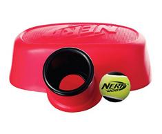Nerf Lanceur de Balle de Tennis à Pied pour Chien Rouge