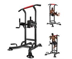 CRYPIN Tour De Puissance Pull Up Dip Station Équipement Dentraînement À Domicile Écurie Multifonction Équipement Dentraînement De Musculation