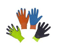 Lot de 2 paires de Gants de jardin pour enfants de 2 à 3 ans, 4-5 ans, 6-13 ans, avec revêtement en caoutchouc mousse, gants de jardinage et de travail pour filles et garçons