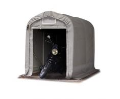 TOOLPORT Tente-Garage carport 1,6 x 2,4m d'élevage abri agricole Tente de Stockage bâche 550g/m² Armature Solide Gris