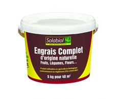 Solabiol SOCOMP5 Engrais Complet - Fruits, Légumes, Fleurs | Seau 5 Kg Utilisable en Agriculture Biologique