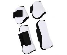 B Baosity 2 Paires de Équipement Protection Jambe de Cheval Bottes Couvre-boulets Jambière - Blanc, 25,6 x 11,8 cm