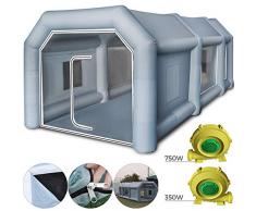 VEVOR Cabine à Peinture Gonflable de 13x8x7pi, Tente Gonflable Cabine De Peinture Gris, Peinture Gonflable Booth Camping en Plein air