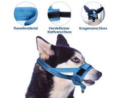 SlowTon Muselière en Nylon Réglable pour Chiens, Museliere Anti Aboiement Anti-Morsure