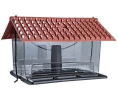 Windhager Mangeoire Ranch, Silo, poulailler, Distributeur de Nourriture pour Oiseaux, 06937, Rouge