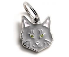 Médaille MyFamily Maine Coon Silver plaque chien gravure gratuite coutume chat