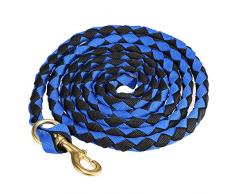 Blusea Corde de Cheval Longe Halter de Lanière de Cheval avec Bouton-Pression en Laiton pour Âne, Chèvre, Mouton 2M/2,5M/3M