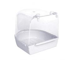 Lorjoyx Oiseaux Baignoire Douche Boîte Parrot Nettoyage de Bain Hanging Bain Cage Accessoires Fournitures de Lavage pour Animaux