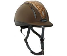 Pfiff 30014 Casque déquitation Smart léger réglable en continu Marron/Marron Clair 48-53 cm