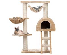 Happypet® CAT018 Arbre à chat Griffoir Grattoir 100cm Beige