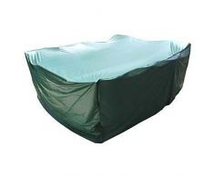 Housse PVC rectangulaire pour salon de jardin - 250x200x90 cm avec œillets - couleur verte - haute résistance