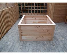 Bac Potager carré H.67,5cm en Bois 120x120cm– Nouvelle Gamme, Montage par vis