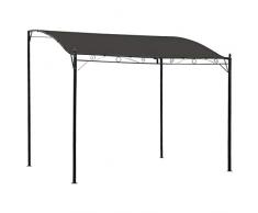 vidaXL Auvent de Parasol Tonnelle Chapiteau Pavillon Auvent Tente de Réception Jardin Terrasse Extérieur Arrière-Cour 3x2,5 m Anthracite