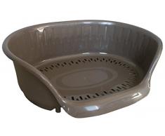 Aime Apus Corbeille Plastique Taupe pour Chien 93 X 67 X 28 cm