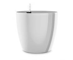 Emsa Pot de Fleurs, système darrosage Automatique, Ø 25 cm, Blanc, CASA Brillant, 517563