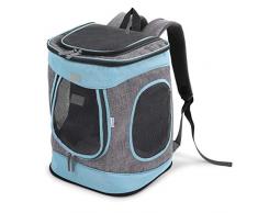 Navaris Sac de Transport Chat Chien - Panier 33 x 28 x 43 cm en Polyester Air Mesh Respirant et Pliable - pour Chats et Petits Chiens de Max 15 kg