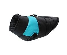 Homieco Vêtements Imperméables Chien, Veste Chaud des Chiens, Manteaux dhiver pour Chien, Hiver Chaud Gilet Imperméable pour Chien de Compagnie - Bleu