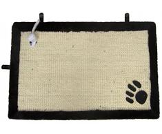AIME Tapis Griffoir pour Chat, Tapis en Sisal Résistant, Tapis avec Jouet souris, Dimension 35x55CM