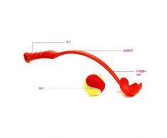 Hacoly Lanceur de Jouets pour Chiens Jouet de Balle de Tennis Long Manche en Plastique Throw Dog Playing Ball
