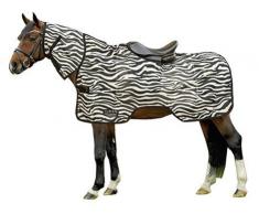 HKM 550892 flyno Couvre-Reins Zebra Anti-Mouches avec Couvre-Cou, 135 cm