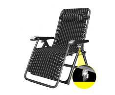 Chaises Longues Bain de Soleil Teck de Jardin Exterieur Design | Bande Noire Chaise de Jardin Pliante Inclinable avec Repose Pieds et Porte-gobelets, Max.160 kg