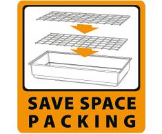 Ferplast Casita 120 Cage Spacieuse, Toit Arrondi, Accessoires Inclus, en Métal Vernis, Blanc et Plastique pour Lapins, Maisonnette pour Cochons dinde, 119 x 58 x h 60 cm