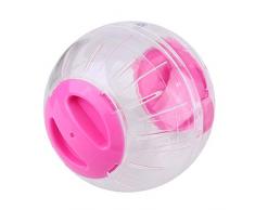 Acogedor Balle De Hamster, Balle dexercice -Hamster Playball Toy, Jouet De Jeu pour Animaux De Compagnie Portatif Transparent pour Animaux, Boule De Hamster, Rose/Bleu / Orange, 12cm(A)