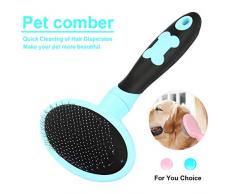 Makerfire Brosse pour Chiens et Chats Toilettage Peigne pour Chien et Chat avec Poils Longs et Courts-Bleu