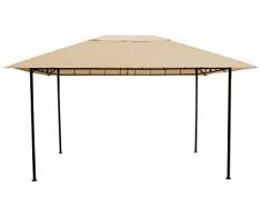 GRASEKAMP Quality Depuis 1972 Amalfi Flex Tonnelle Antique Beige 3 x 4 m Métal