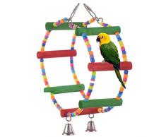 LianLe Jouet d’Oiseaux en Bois pour Perruches Perroquets Oiseaux