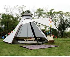 extérieur imperméable Double Couches Famille Camping Indien tipi Tente Teepee Tente (Blanc)