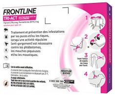 FRONTLINE Tri-act Chien - Anti-puces et anti-tiques pour chien - 20-40kg - 6 pipettes