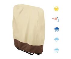 Housse pour chaises pliantes dextérieur 190T tissu imperméable oxford lit de jardin 93 x 82 cm - beige