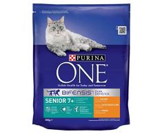 Purina One Croquettes au poulet et aux céréales pour chat sénior, 3 kg (lot de 4 paquets)