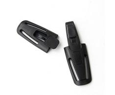 ISKIP Siège Auto Boucle de Ceinture, Ceinture de Sécurité Auto Sangle de Selle Lock Tite Harnais Poitrine Clip Sécurisé Boucle pour Bébé Enfants - Noir