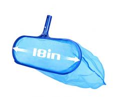 Aiglam Epuisette Piscine, épuisette de Fond de Grand Capacité Votre Piscine,Sac Profond pour Nettoyer la Piscine（sans Le Poteau）