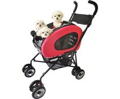 Innopet Poussette pour Animaux domestiques, IPS-020/ROSE, Chariot, remorque, Poussette 5 en 1 Pliable pour Animal de Compagnie, Poussette pour Chien et Chat
