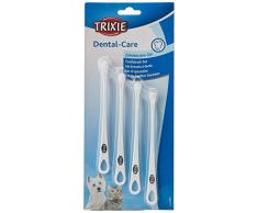 TRIXIE Set Brosses à Dents pour Chat/Petit Chien 4 Pièces