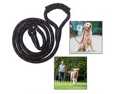 OFKPO Collier étrangleur Laisse pour Chien, Réfléchissant Corde de Formation Durable éponge Poignée de Contrôle pour la Course Randonnée