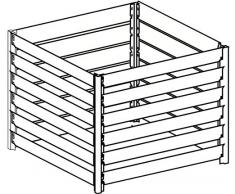 FARMERS FUN Composteur en métal galvanisé à Chaud Extensible grâce au système d'emboîtement Komposter 700 L argenté