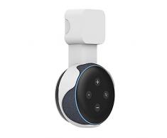Là Vestmon Support Mural pour Prise Murale pour Amazon Alexa Echo Dot 3ème génération, Assistants vocaux intelligents, Gain d'espace pour Le Salon Cuisine Chambre Chambre Salle de Bains Carport