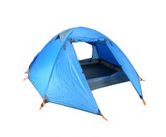 Azarxis Tente en Dôme Tente Camping 3 Personnes 4 Saisons Tente Légère avec Jupe Tente Bivouac pour Randonnée Trekking en Plein Air (Bleu - 3 Personnes)