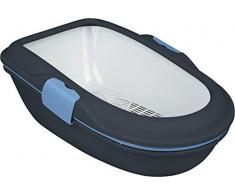 TRIXIE Berto Bac à Litière pour Chat Gris Foncé/Bleu Pastel/Granit