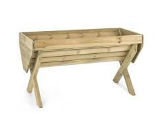blumfeldt Altiplano 150 - Jardinière de 150x76cm en Bois de pin scandinave, pour Culture potagère sur Balcon ou terrasse - bâche Incluse